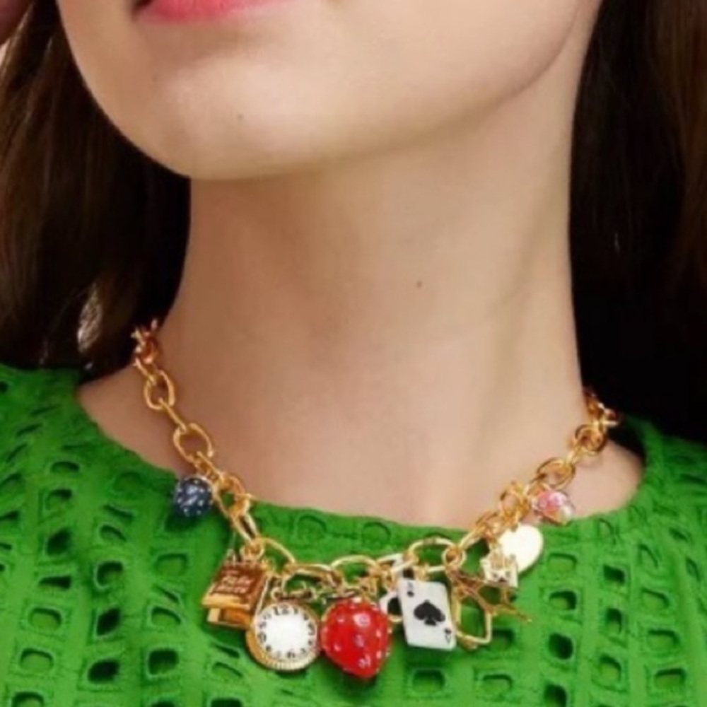 ♠️ Chunky Charm Statement Necklace - Kate Spade new york x Target Gold - Picture 1 of 8